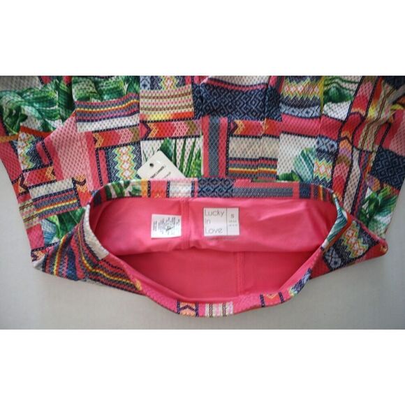 Lucky in Love GB180-U07401 Women's Sz S Under Palms Pleated Skirt Skort - Picture 4 of 6